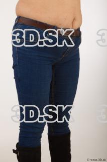 Thigh blue jeans black shoes of Gwendolyn 0008